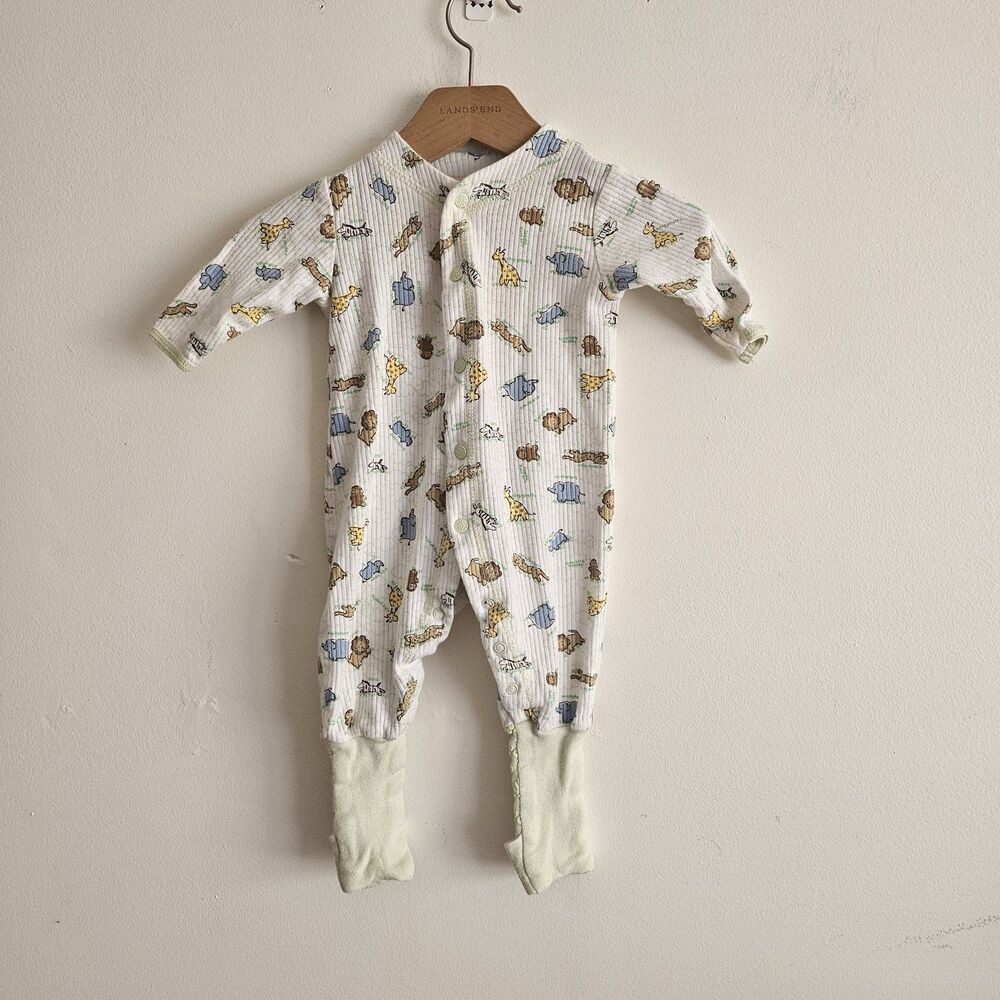 Snugabye Convert-A-Foot® Sleeper – Size 6M – Safari Animal Print – EUC Adorable